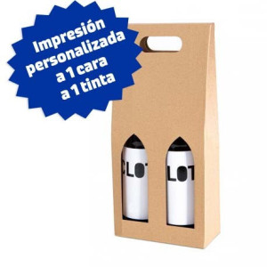 Estuche de carton 2 botellas