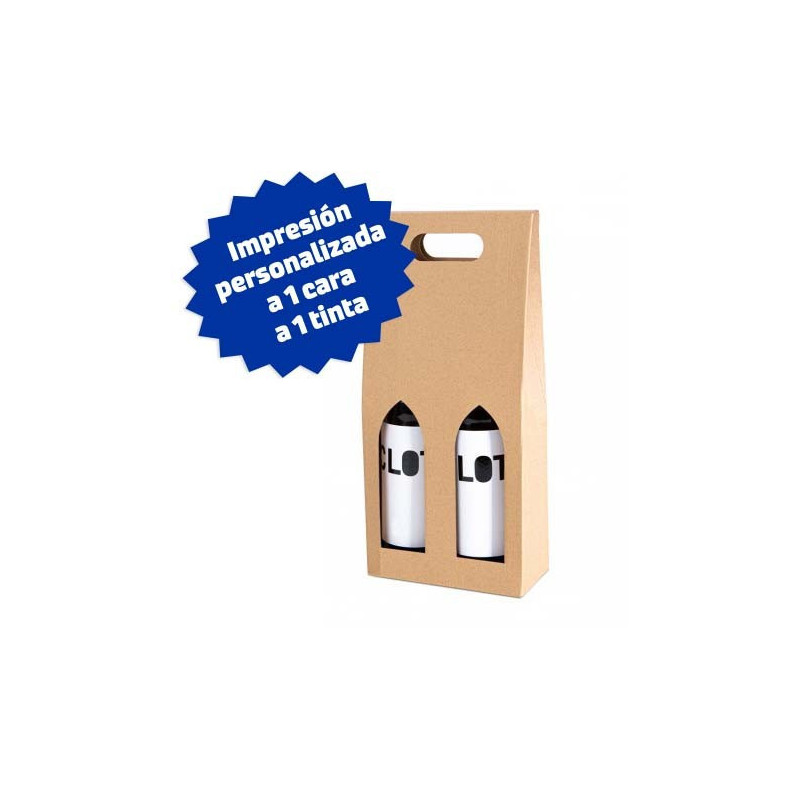 Estuche de carton 2 botellas